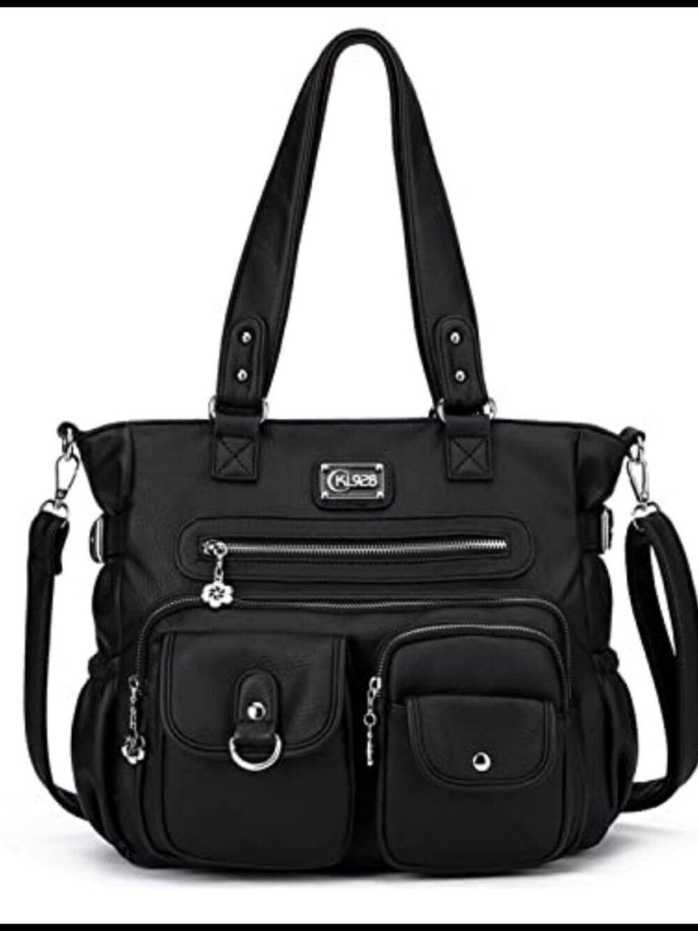 Large Vegan Leather Hobo Bag Shoulder Tote Crossbody Satchel Purse